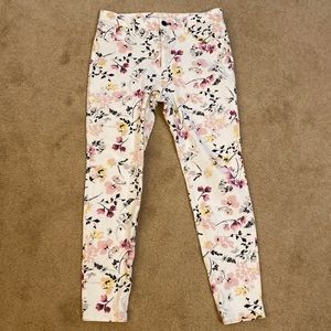 White House Black Market floral print pants - size 8